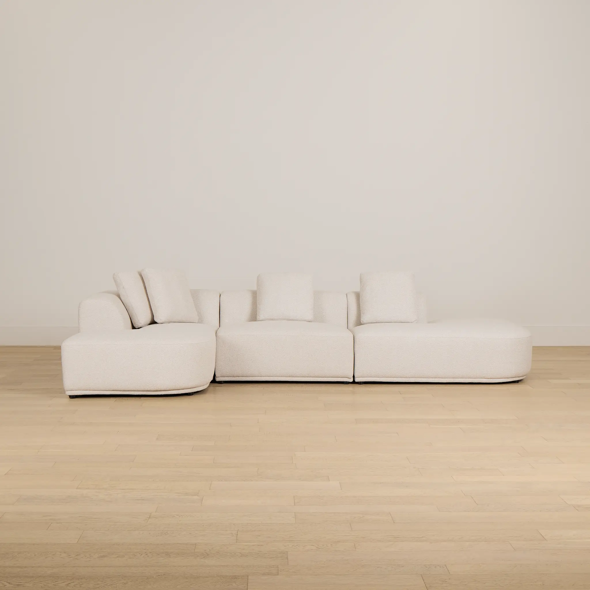 Catalina Beige Fabric Small Left Chaise Sectional Catalina Beige Fabric Small Left Chaise Sectional