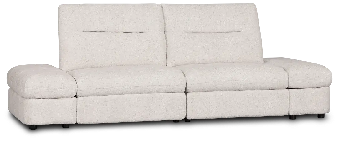 Mila Light Beige Fabric 2-piece Modular Power Reclining Sofa Mila Light Beige Fabric 2-piece Modular Power Reclining Sofa