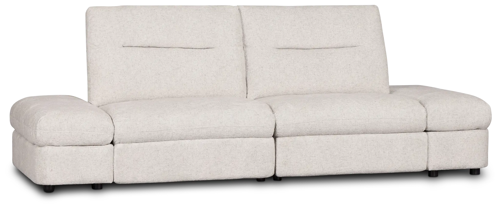Mila Light Beige Fabric 2-piece Modular Power Reclining Sofa Mila Light Beige Fabric 2-piece Modular Power Reclining Sofa