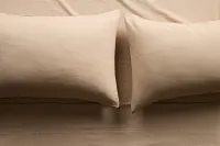 Rest & Renew Linen Blend Dark Beige Set Of 2 Pillowcases