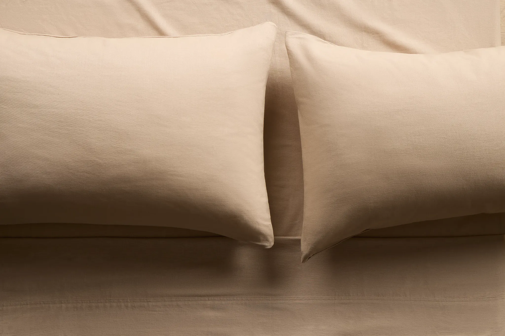 Rest & Renew Linen Blend Dark Beige Set Of 2 Pillowcases