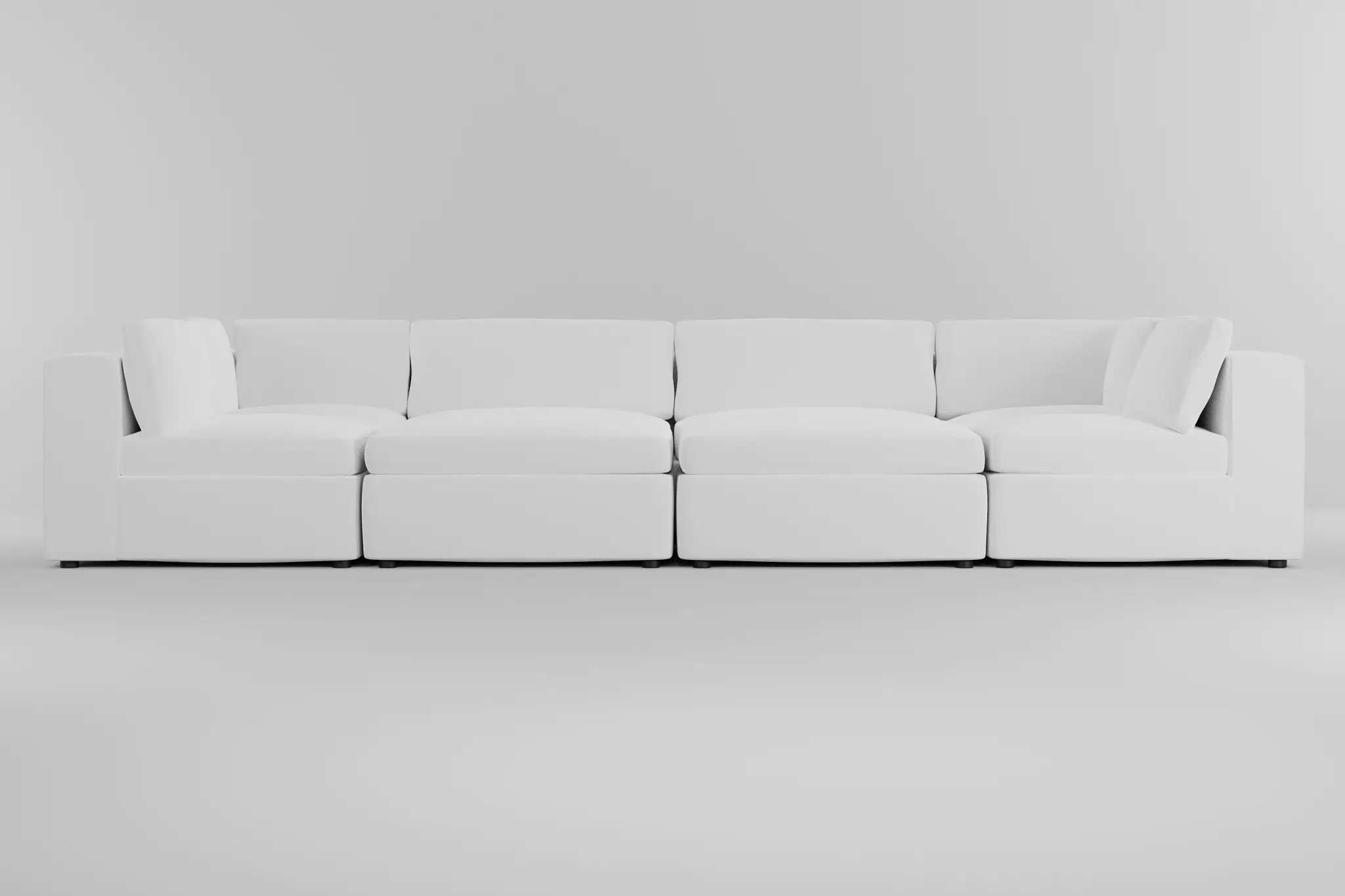 Destin Suave White Fabric 8-piece Pit Sectional Destin Suave White Fabric 8-piece Pit Sectional