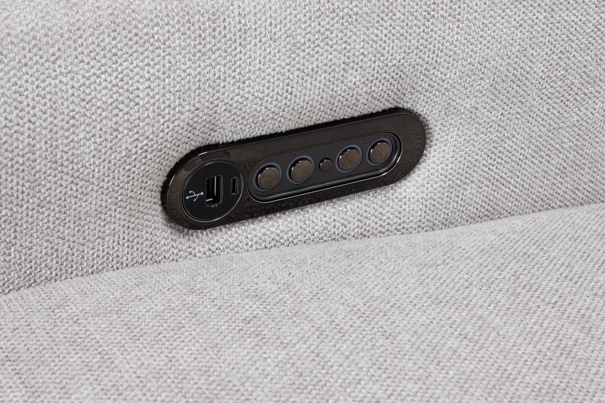 Callum Light Gray Fabric Power Recliner Callum Light Gray Fabric Power Recliner