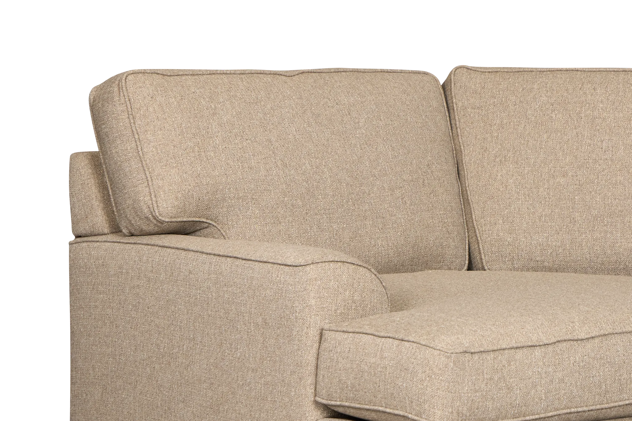 Sinclair Brown Fabric Left Cuddler Cooling Memory Foam Sectional