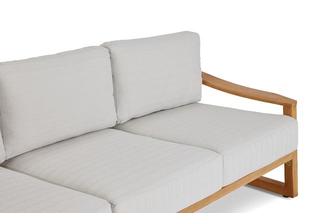 Tobago Light Tone Sofa With Gray Cushions