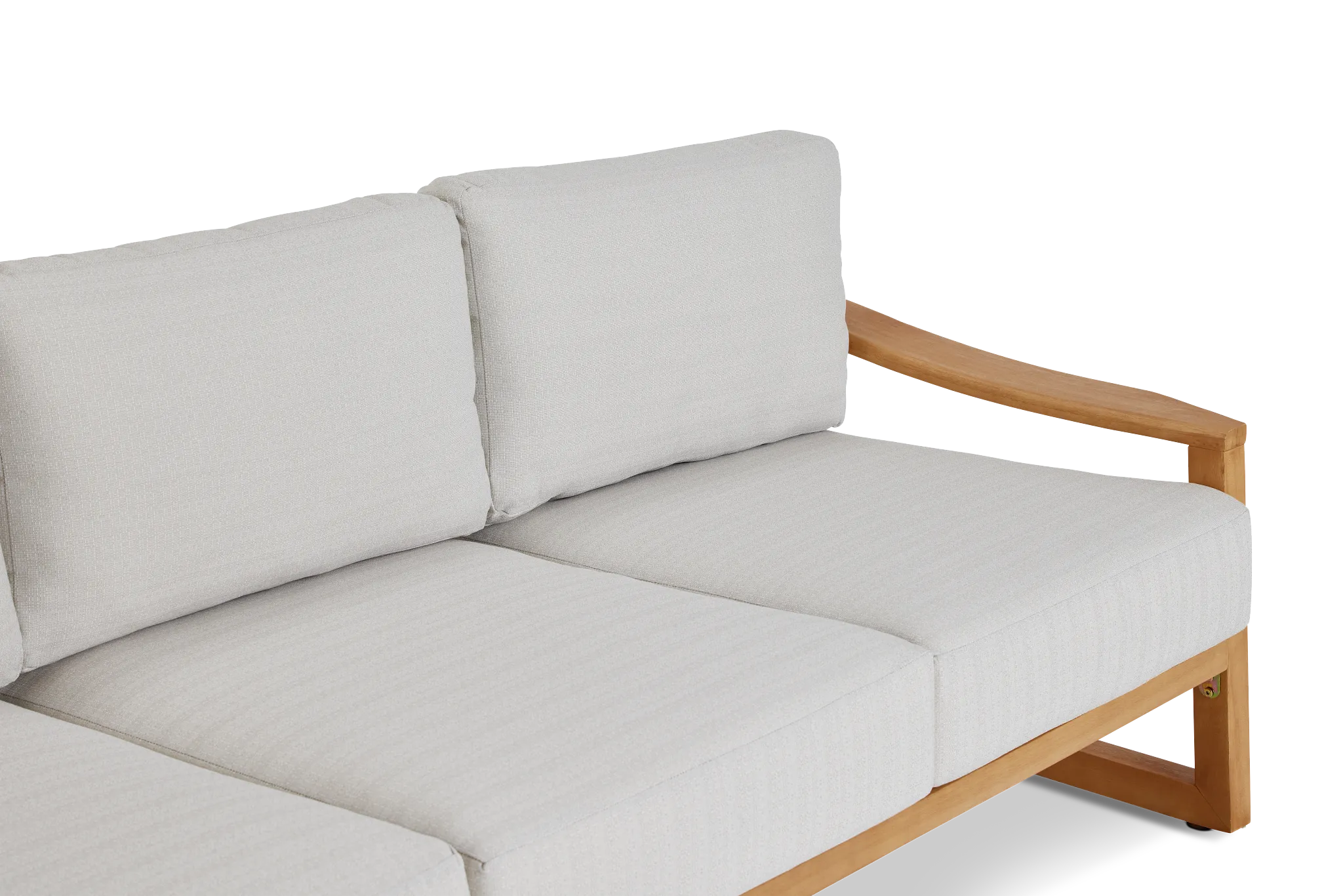 Tobago Light Tone Sofa With Gray Cushions