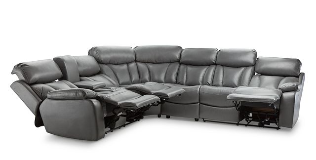 Dustin Gray Micro Large Left Console Love Reclining Sectional (4)