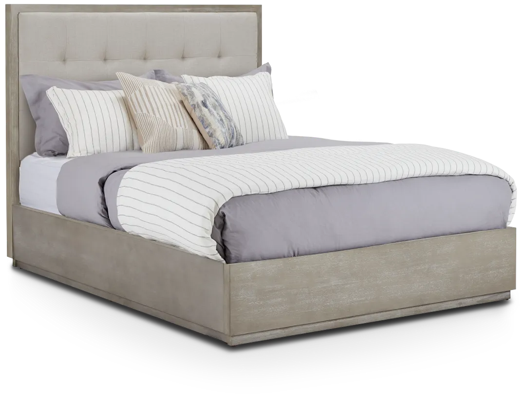 Madden Light Tone Wood Platform Bed