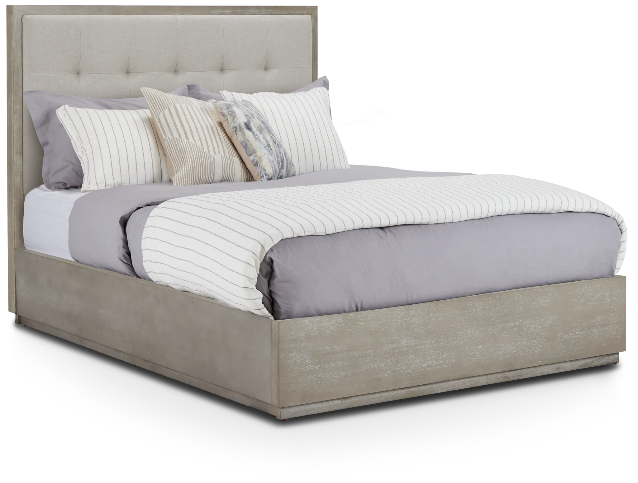 Madden Light Tone Wood Platform Bed