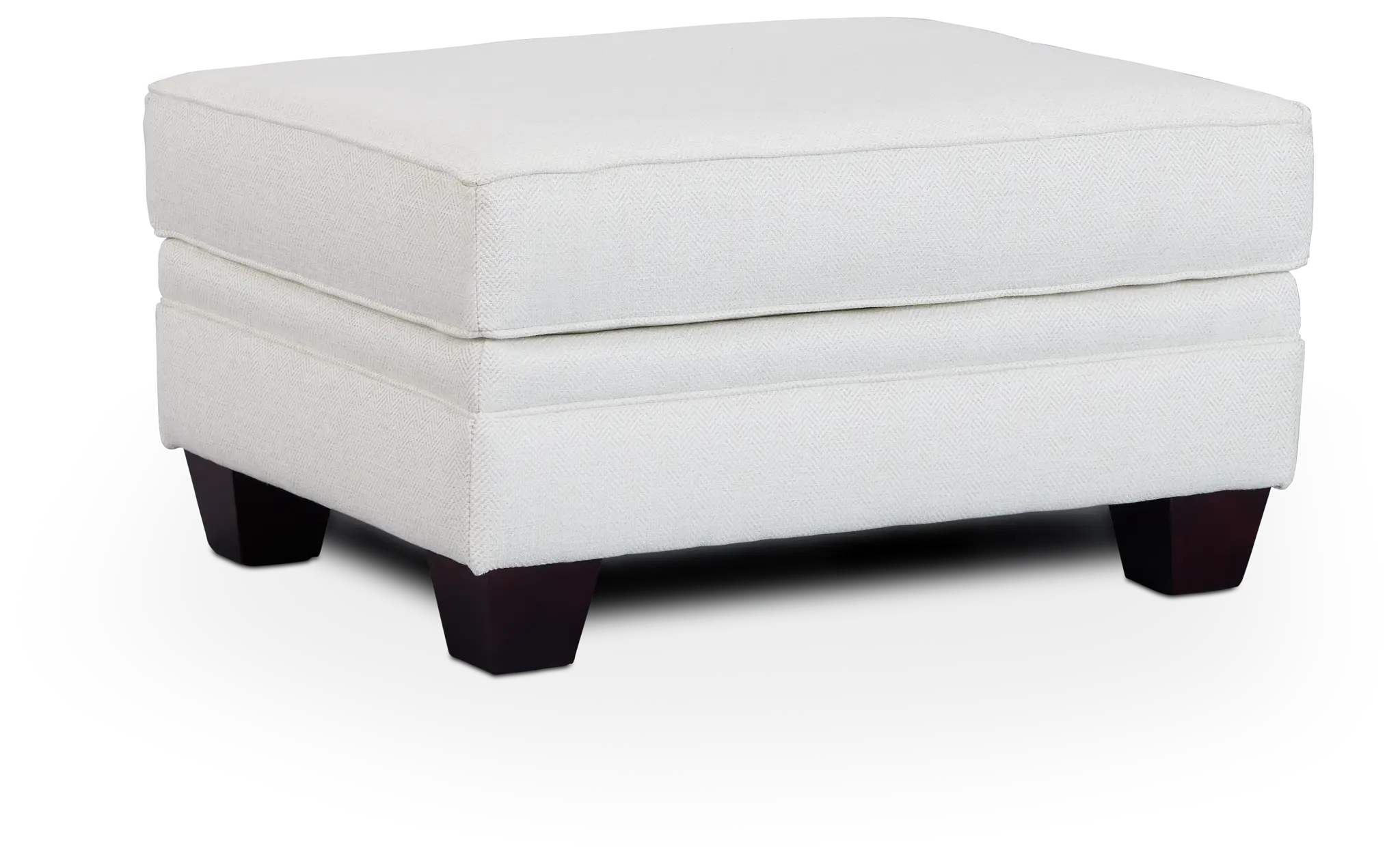 Avery White Fabric Ottoman Avery White Fabric Ottoman