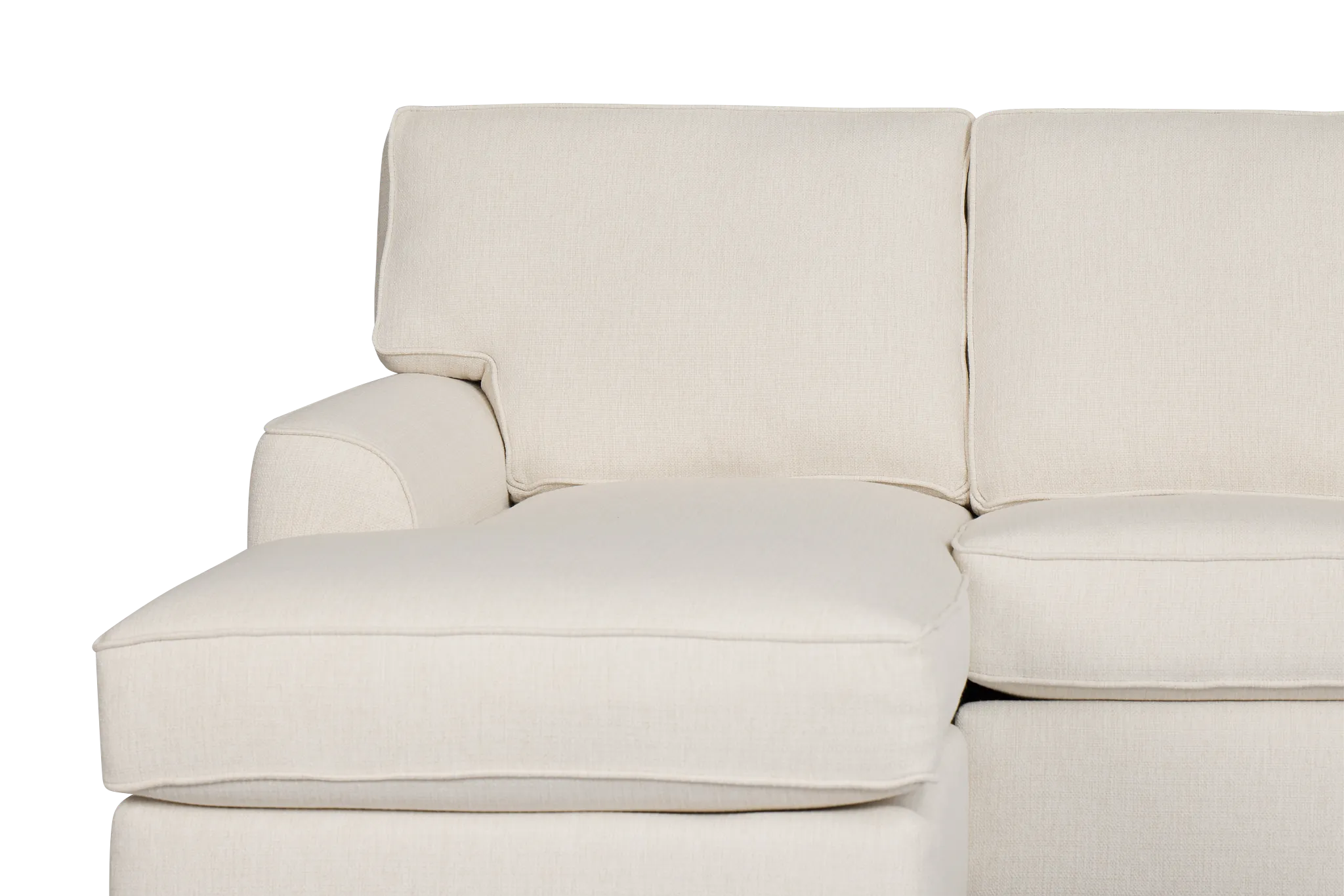 Sinclair Light Beige Fabric Left Chaise Memory Foam Sleeper Sectional