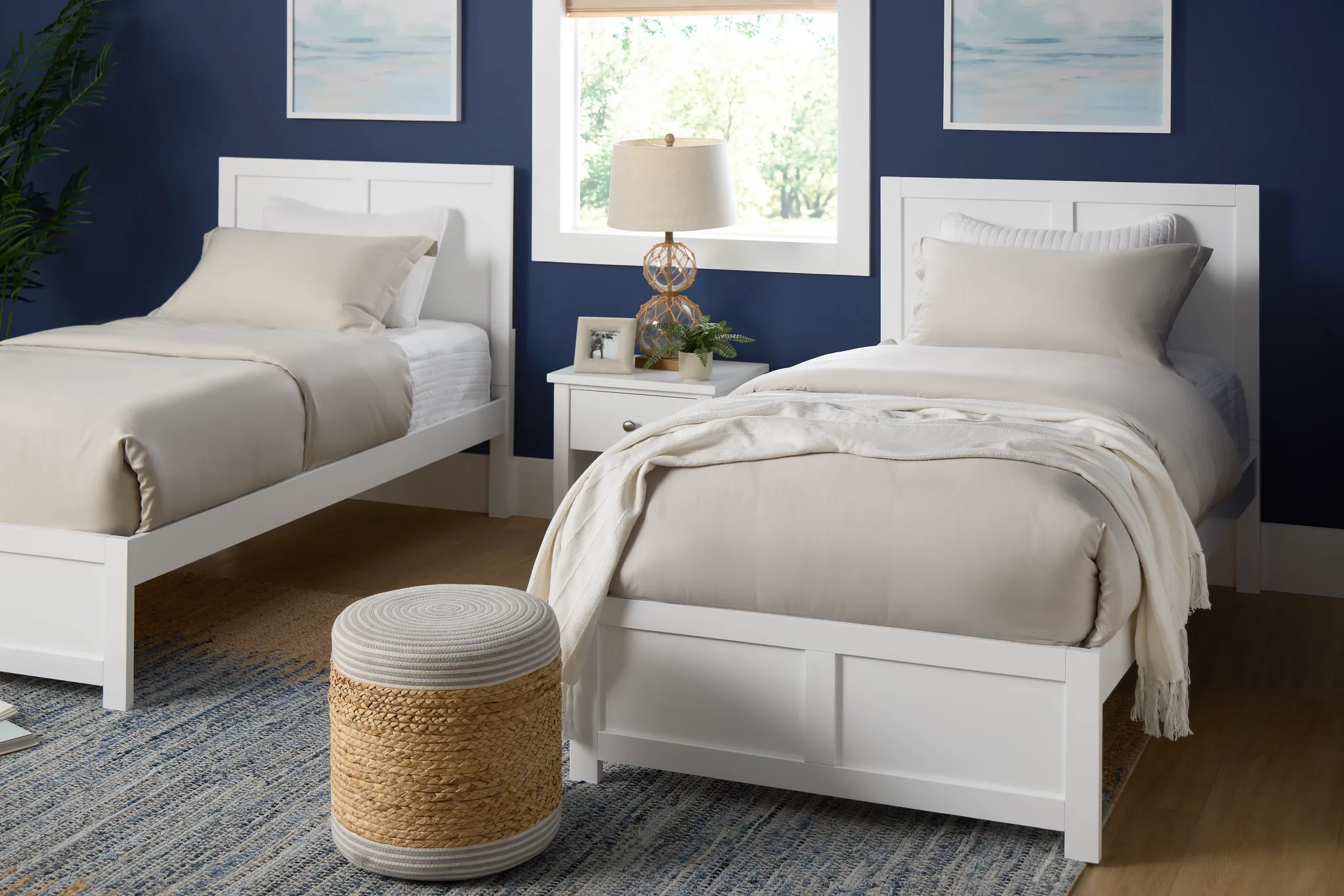 Charleston White Panel Bed