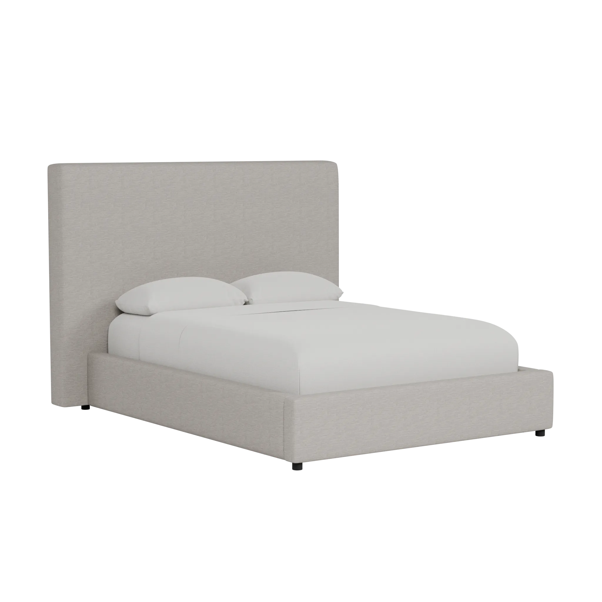 Grayton Maguire Pewter 54" Upholstered Platform Bed