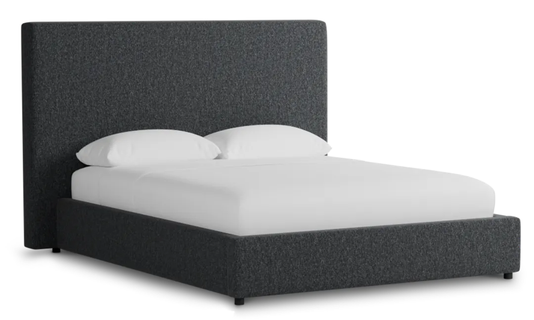 Grayton Delray Dark Gray 54" Upholstered Platform Bed