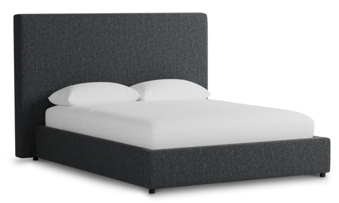 Grayton Delray Dark Gray 54" Upholstered Platform Bed Grayton Delray Dark Gray 54" Upholstered Platform Bed