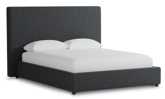 Grayton Delray Dark Gray 54" Upholstered Platform Bed