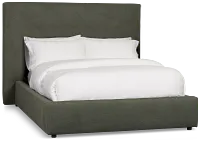 Grayton Sutton Green 54" Upholstered Platform Bed