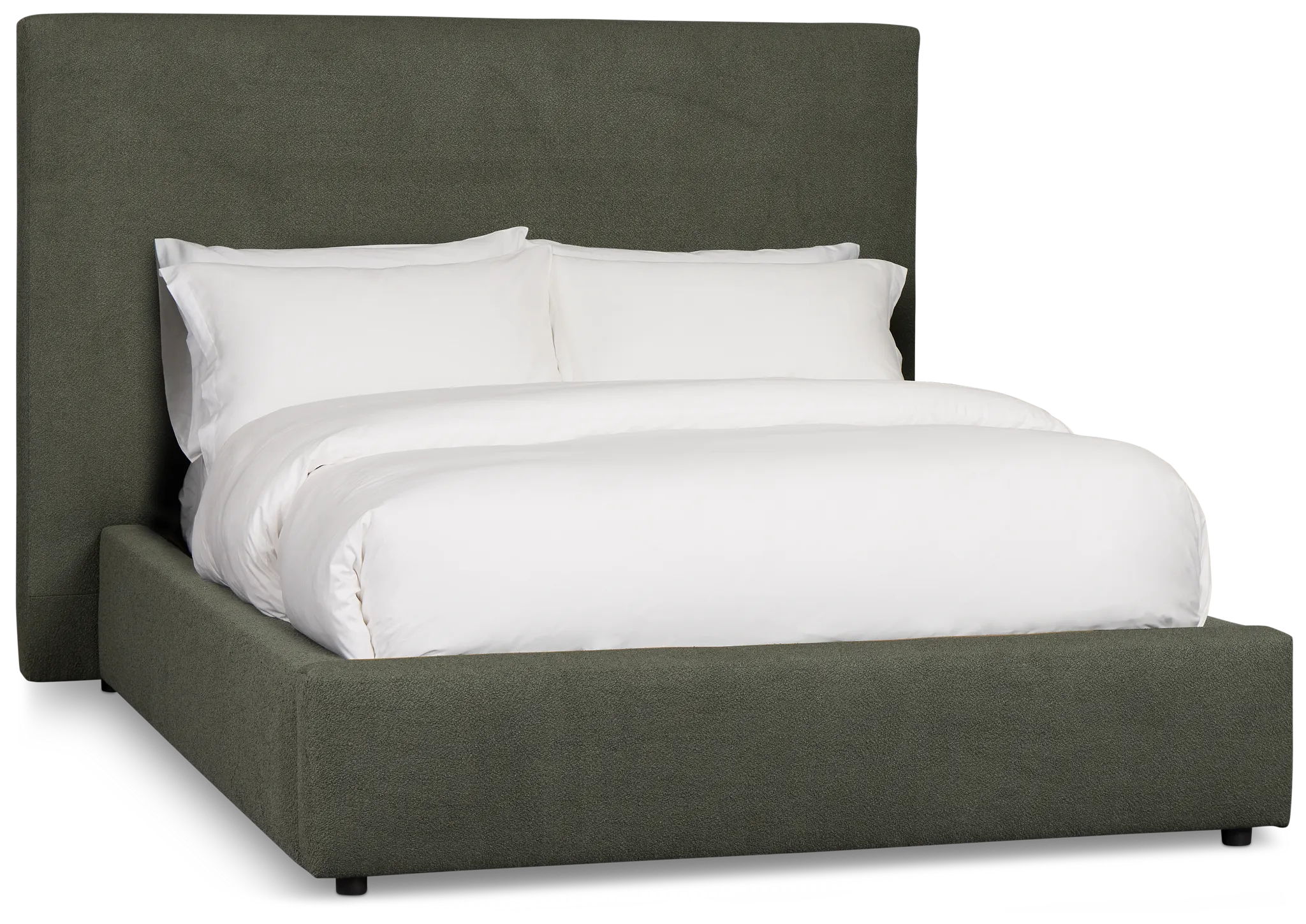 Grayton Sutton Green 54" Upholstered Platform Bed