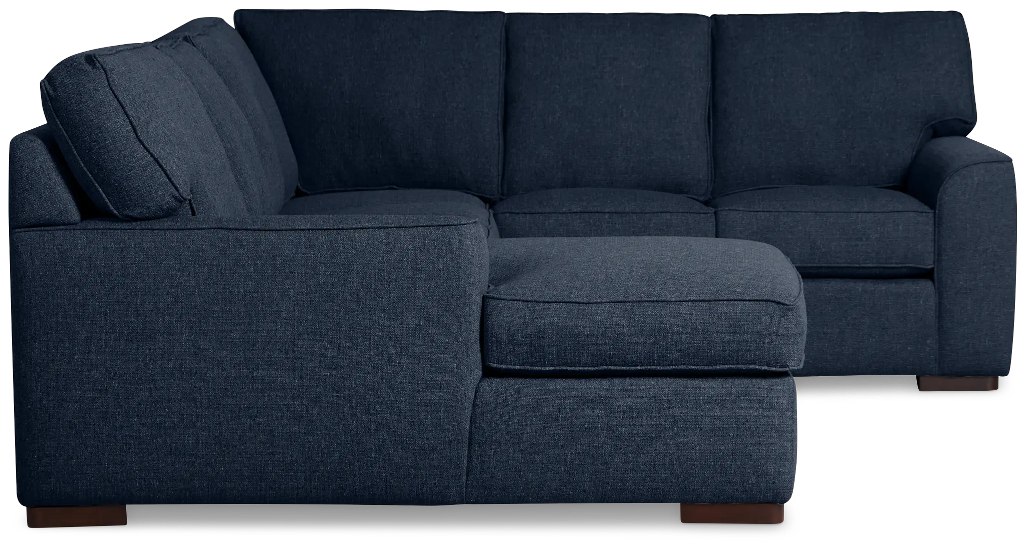 Sinclair Dark Blue Fabric Small Left Chaise Sectional Sinclair Dark Blue Fabric Small Left Chaise Sectional