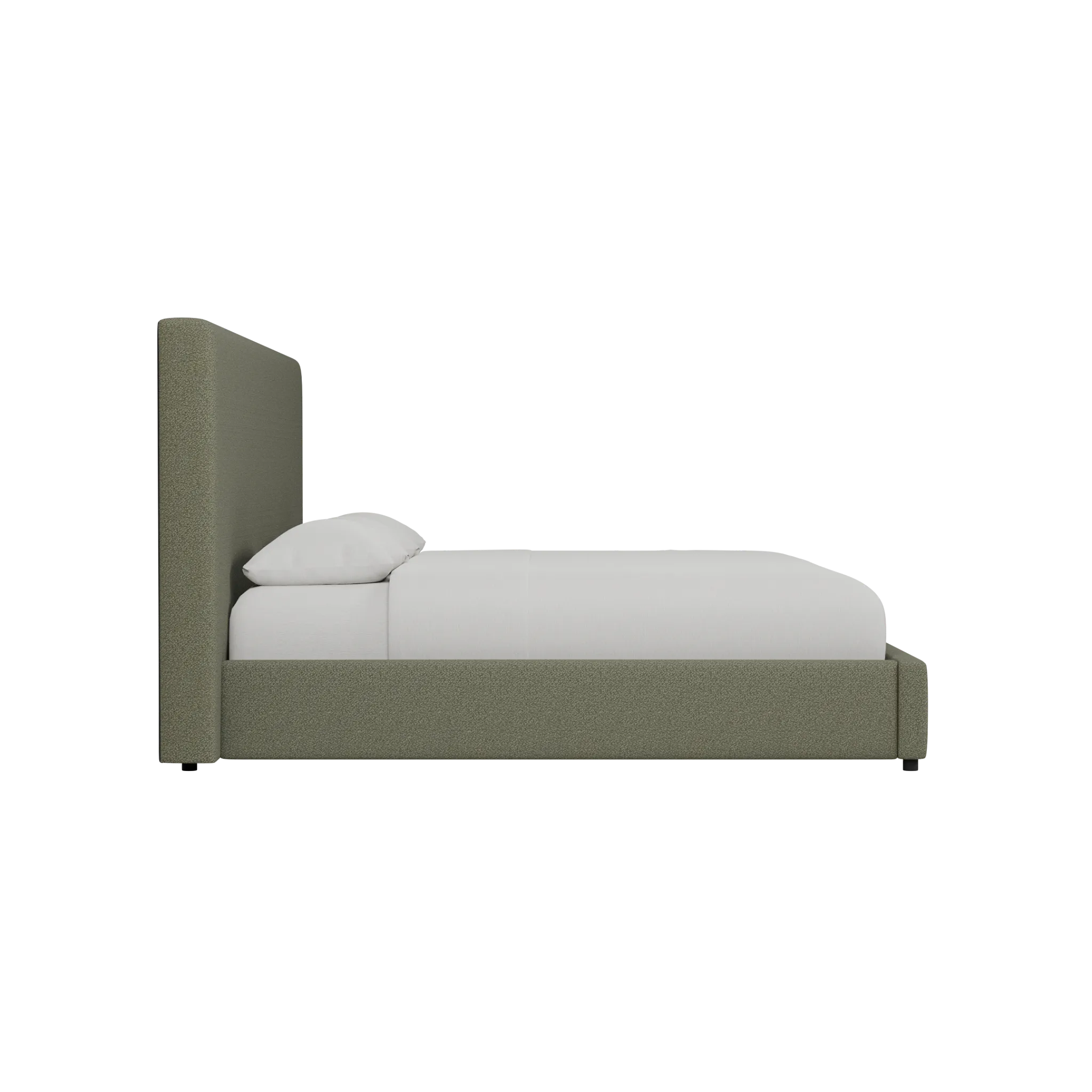 Grayton Sutton Green 54" Upholstered Platform Bed
