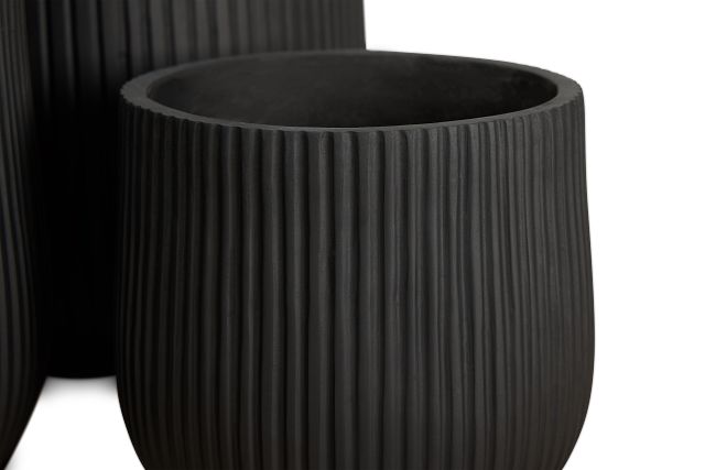 Rosalyn Black Set Of 3 Planter