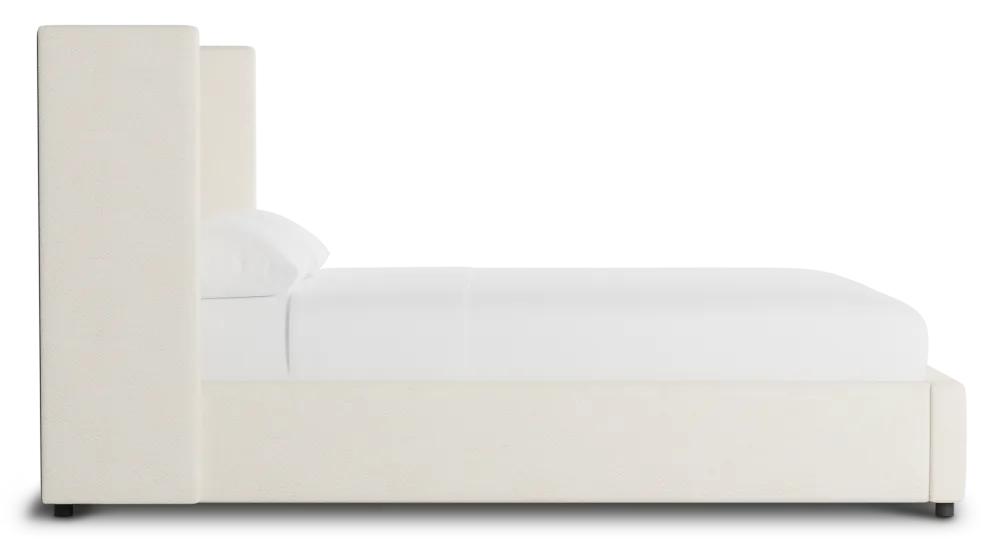 Captiva Gellar White 48" Upholstered Shelter Bed