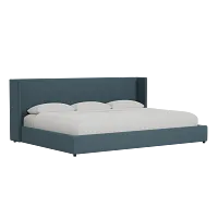 Captiva Elevation Dark Blue 48" Upholstered Shelter Bed
