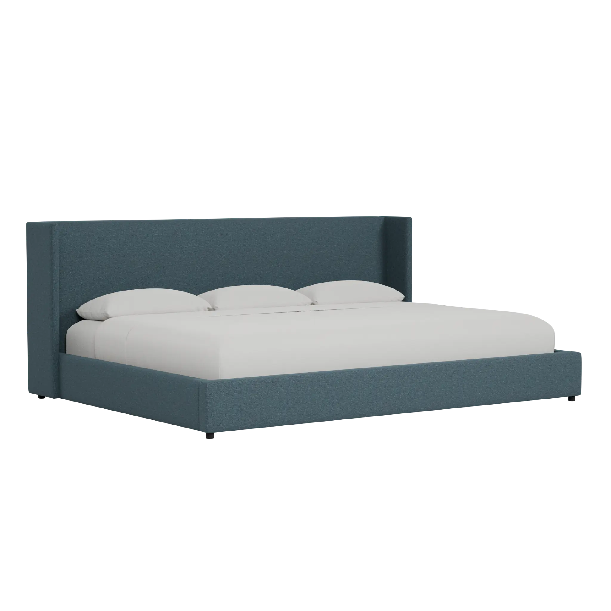 Captiva Elevation Dark Blue 48" Upholstered Shelter Bed Captiva Elevation Dark Blue 48" Upholstered Shelter Bed
