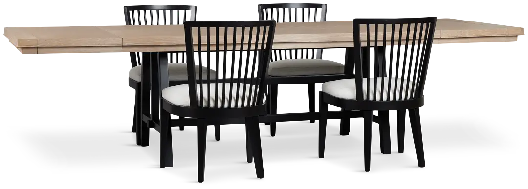Southlake Two-tone Rectangular Table & 4 Wood Chairs Southlake Two-tone Rectangular Table & 4 Wood Chairs