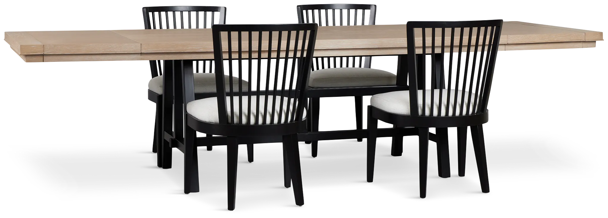 Southlake Two-tone Rectangular Table & 4 Wood Chairs
