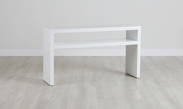 white simple console table