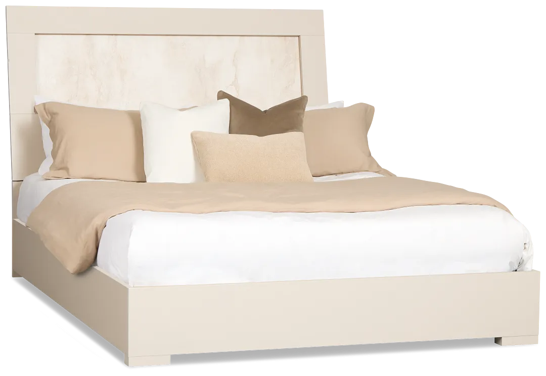 Valencia Light Tone Panel Bed