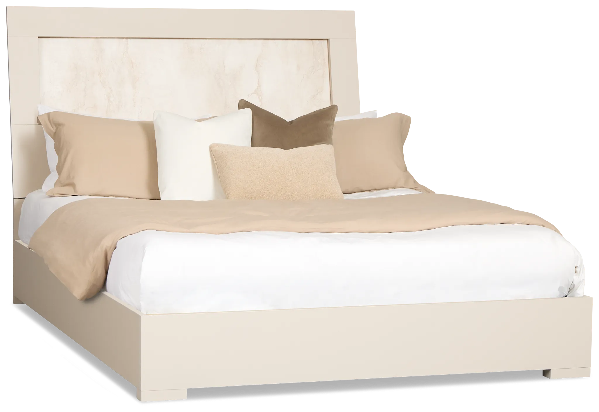 Valencia Light Tone Panel Bed