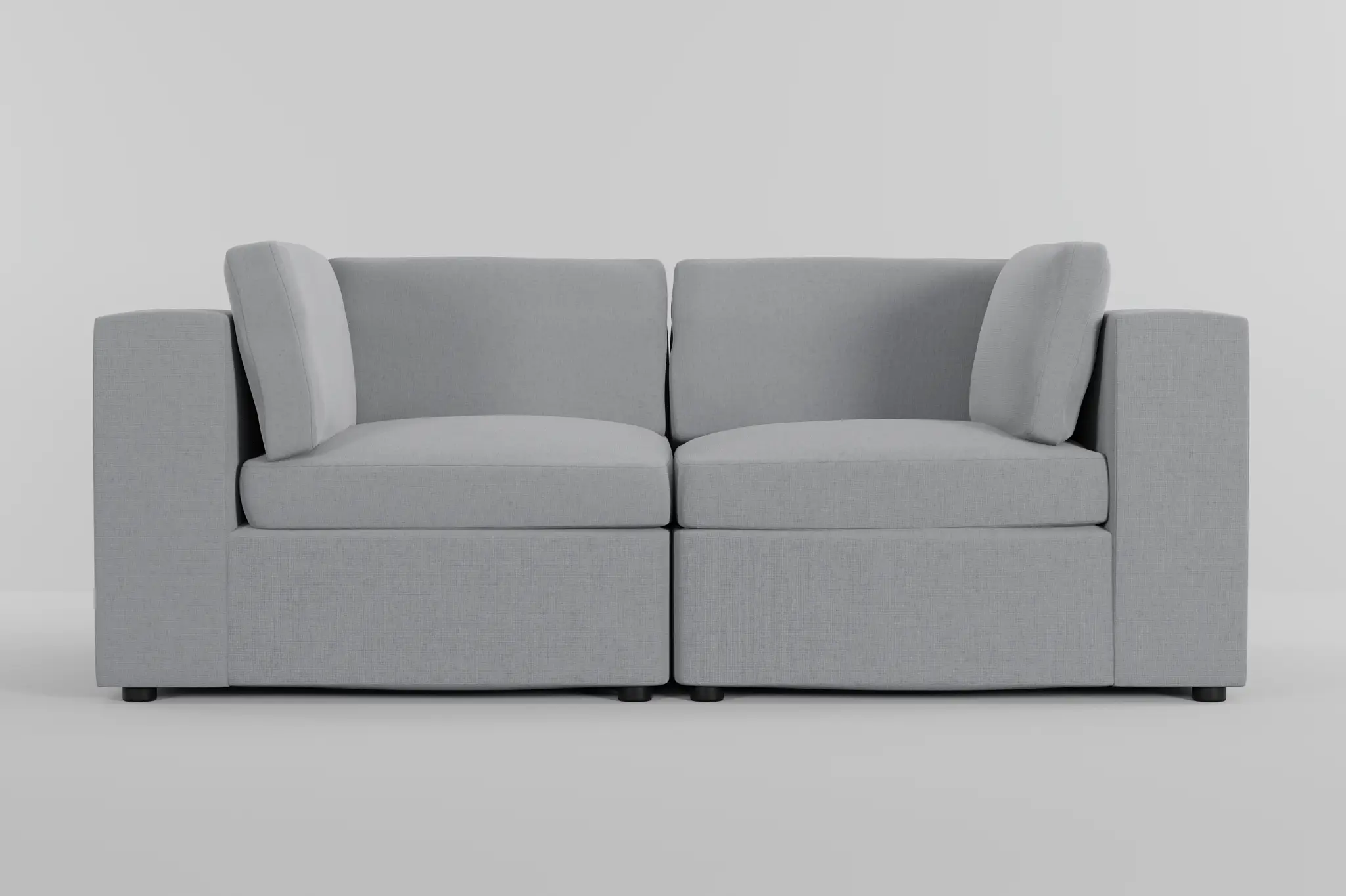 Destin Delray Light Gray Fabric 2-piece Modular Sofa Destin Delray Light Gray Fabric 2-piece Modular Sofa