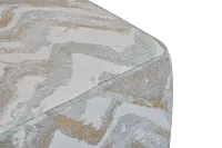 Zodiac Light Blue Fabric Cocktail Ottoman