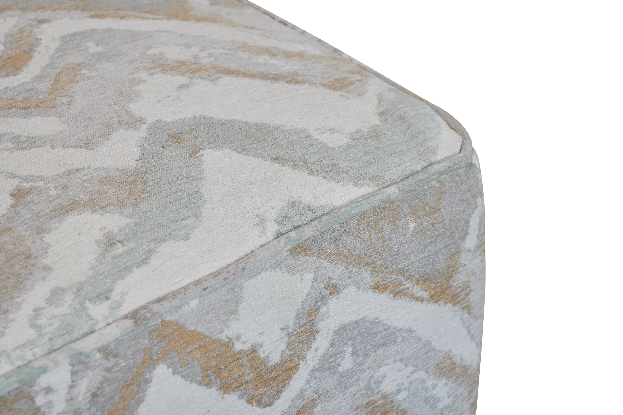 Zodiac Light Blue Fabric Cocktail Ottoman