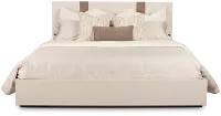 Brasilia Light Beige Platform Bed