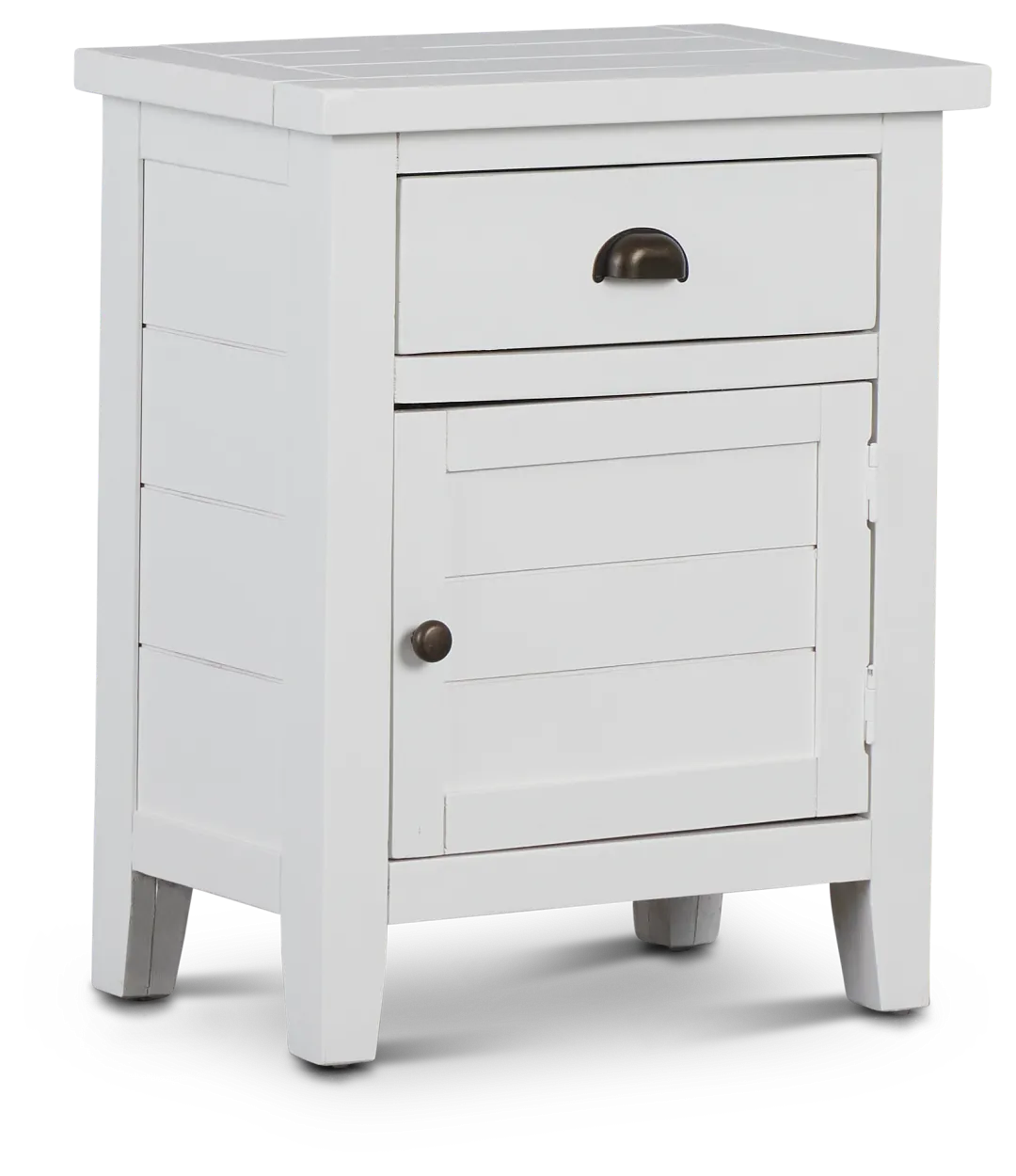 Bismark White Storage Accent Table
