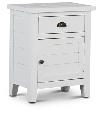 Bismark White Storage Accent Table