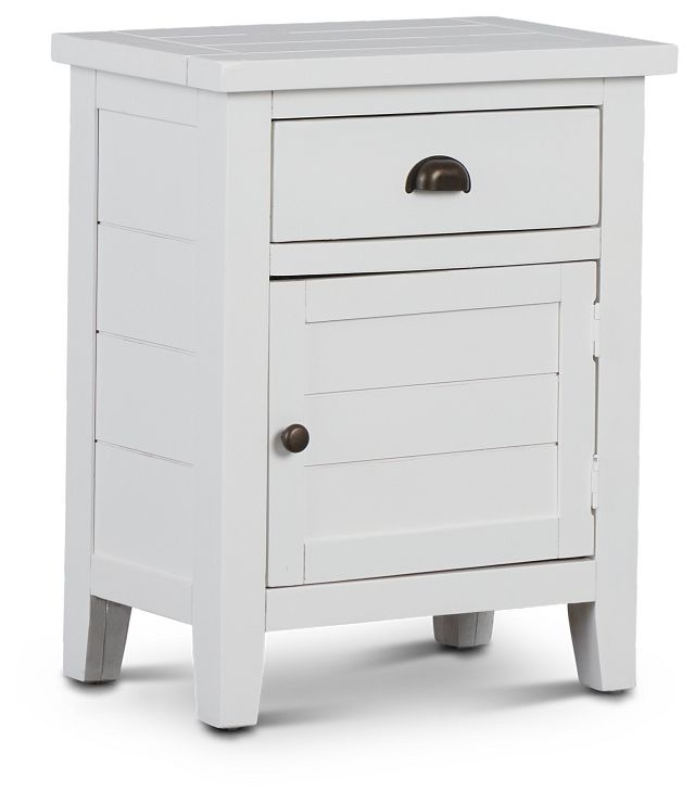 Bismark White Storage Accent Table