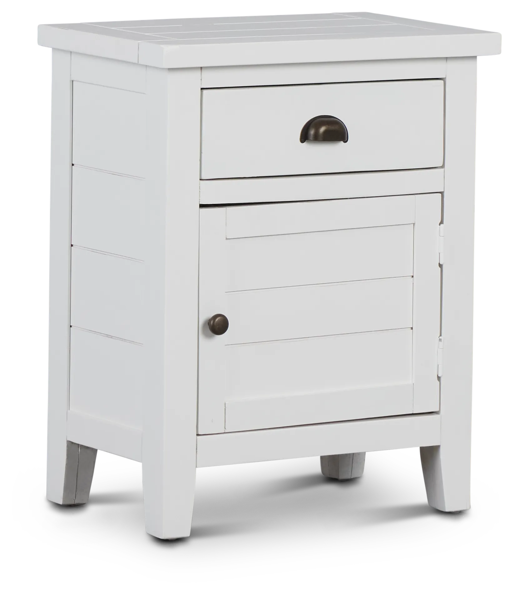 Bismark White Storage Accent Table