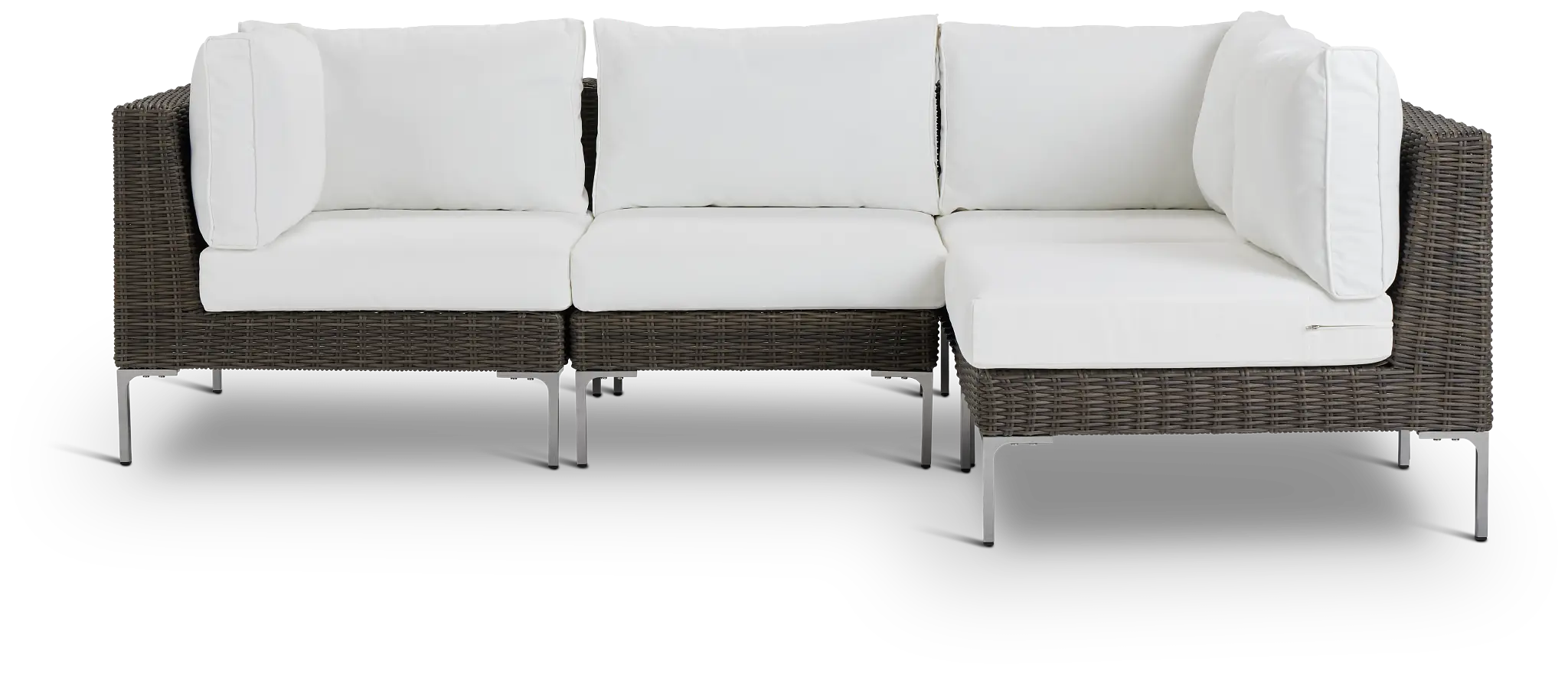Tulum White Woven 4-piece Modular Sectional Tulum White Woven 4-piece Modular Sectional