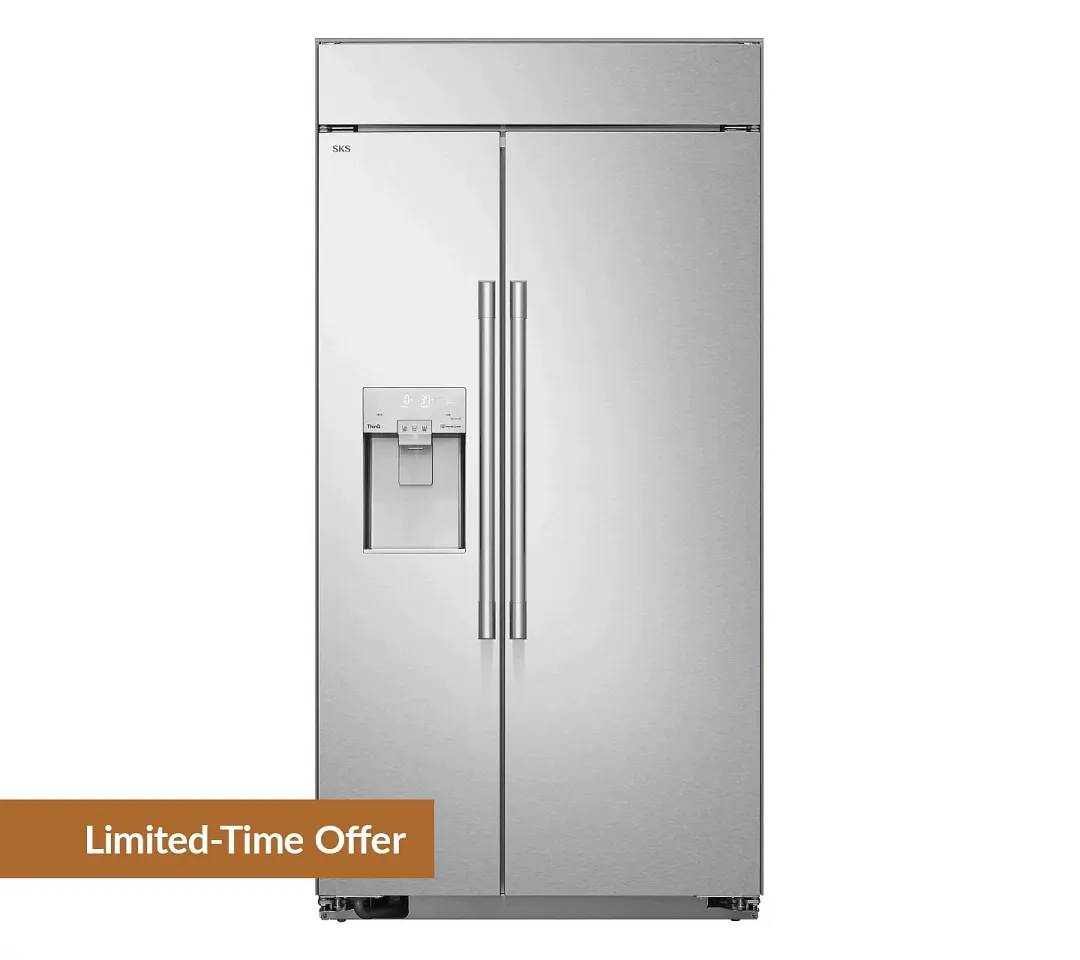 Sks 4202 Series Stainless Steel 42" Built In Side By Side Refrigerator