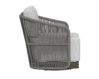 Ashe Gray Swivel Chair With Light Gray Cushions