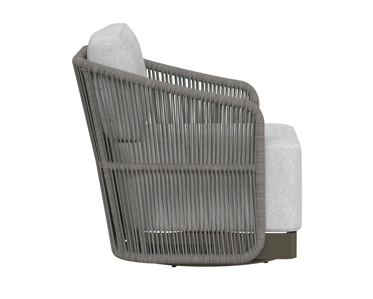 Ashe Gray Swivel Chair With Light Gray Cushions Ashe Gray Swivel Chair With Light Gray Cushions