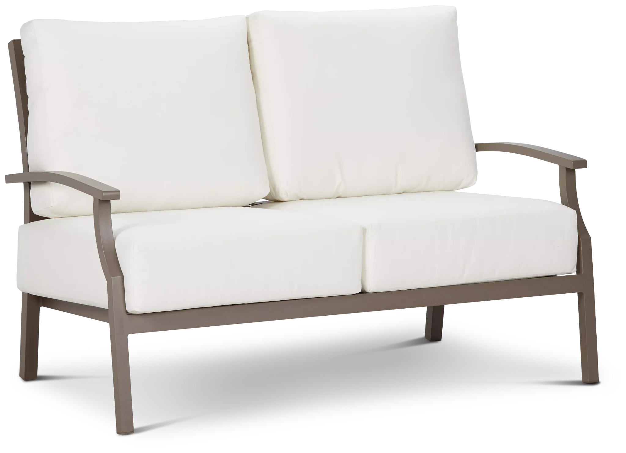 Raleigh White Aluminum Loveseat