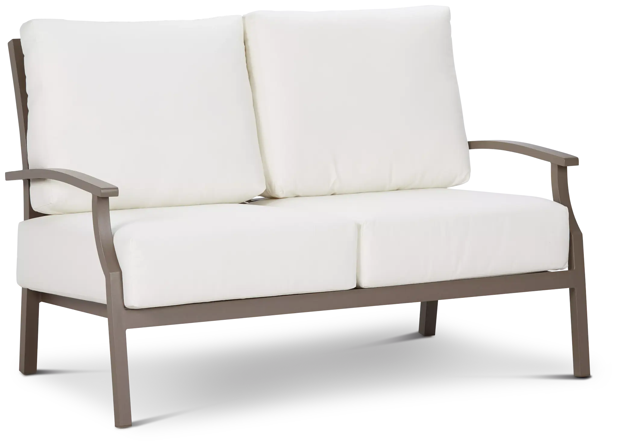 Raleigh White Aluminum Loveseat Raleigh White Aluminum Loveseat