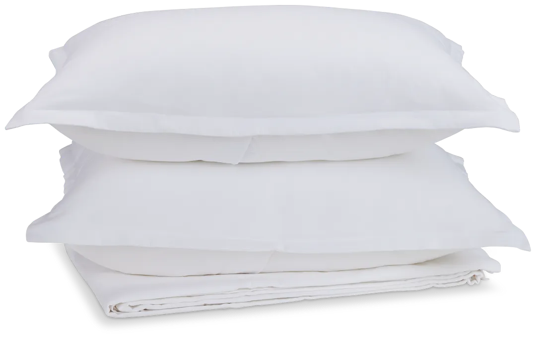 Arcadi White 3-piece Duvet Set