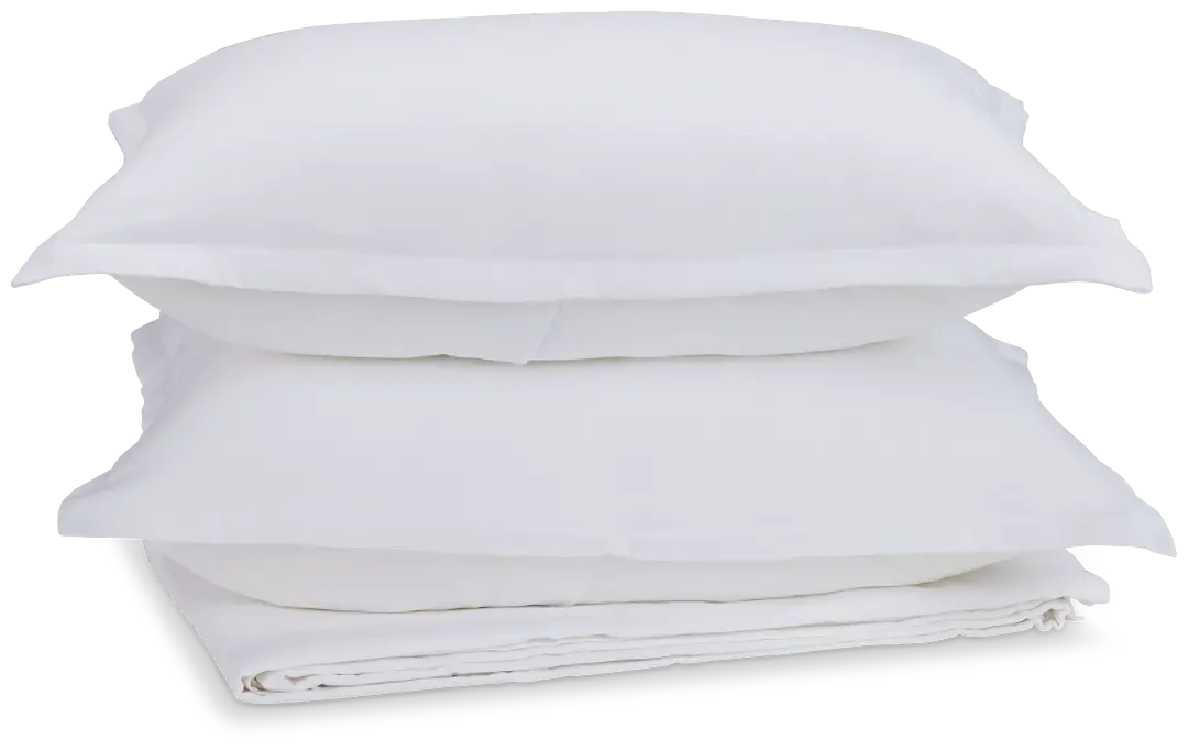 Arcadi White 3-piece Duvet Set Arcadi White 3-piece Duvet Set