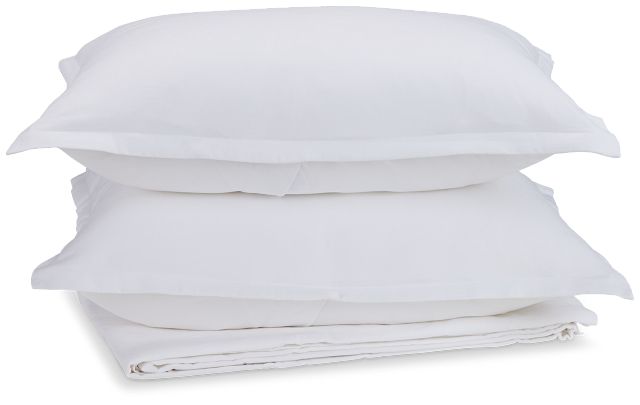 Arcadi White 3-piece Duvet Set